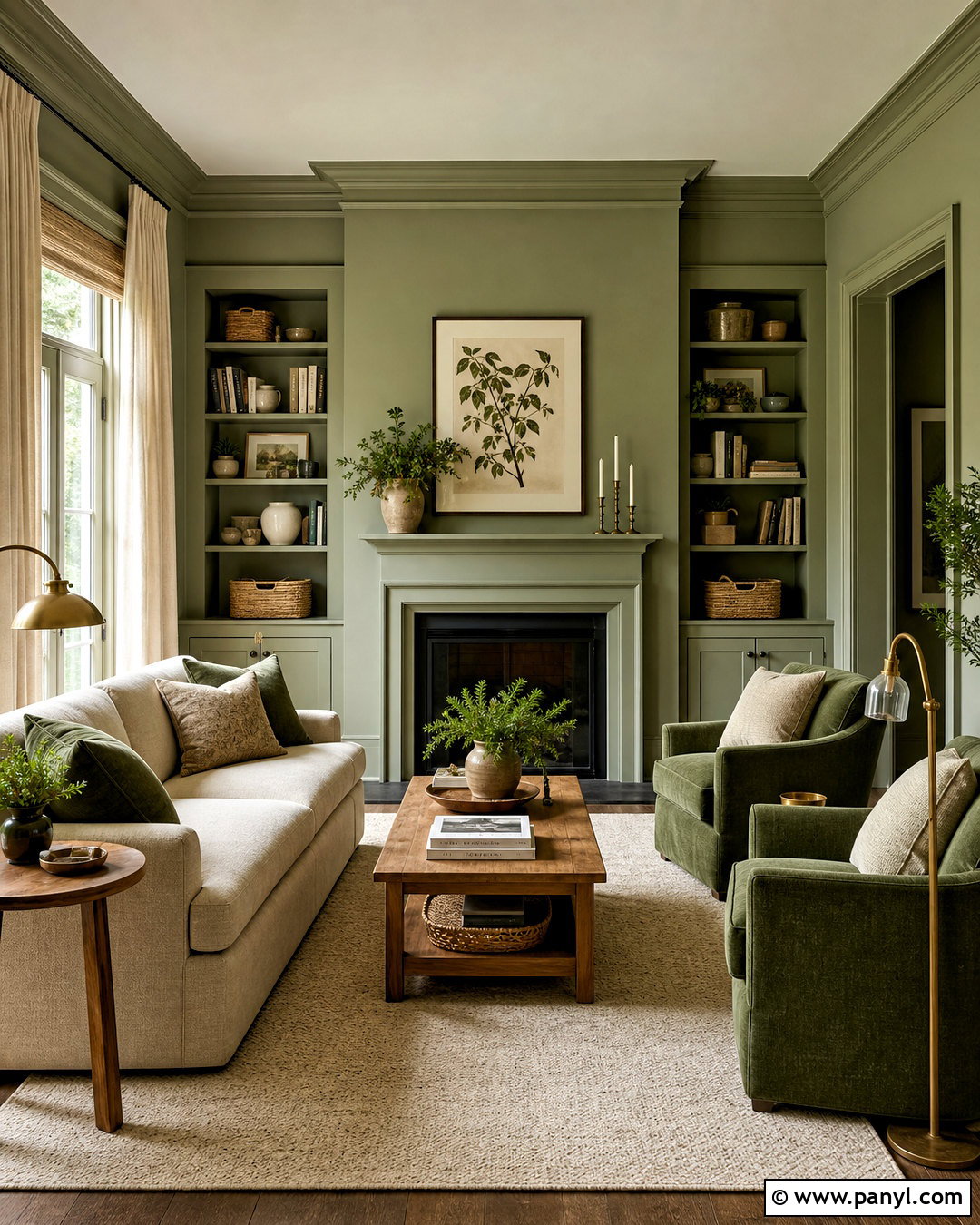 Sage Green Walls And Trim - 20 monochromatic walls and trim ideas