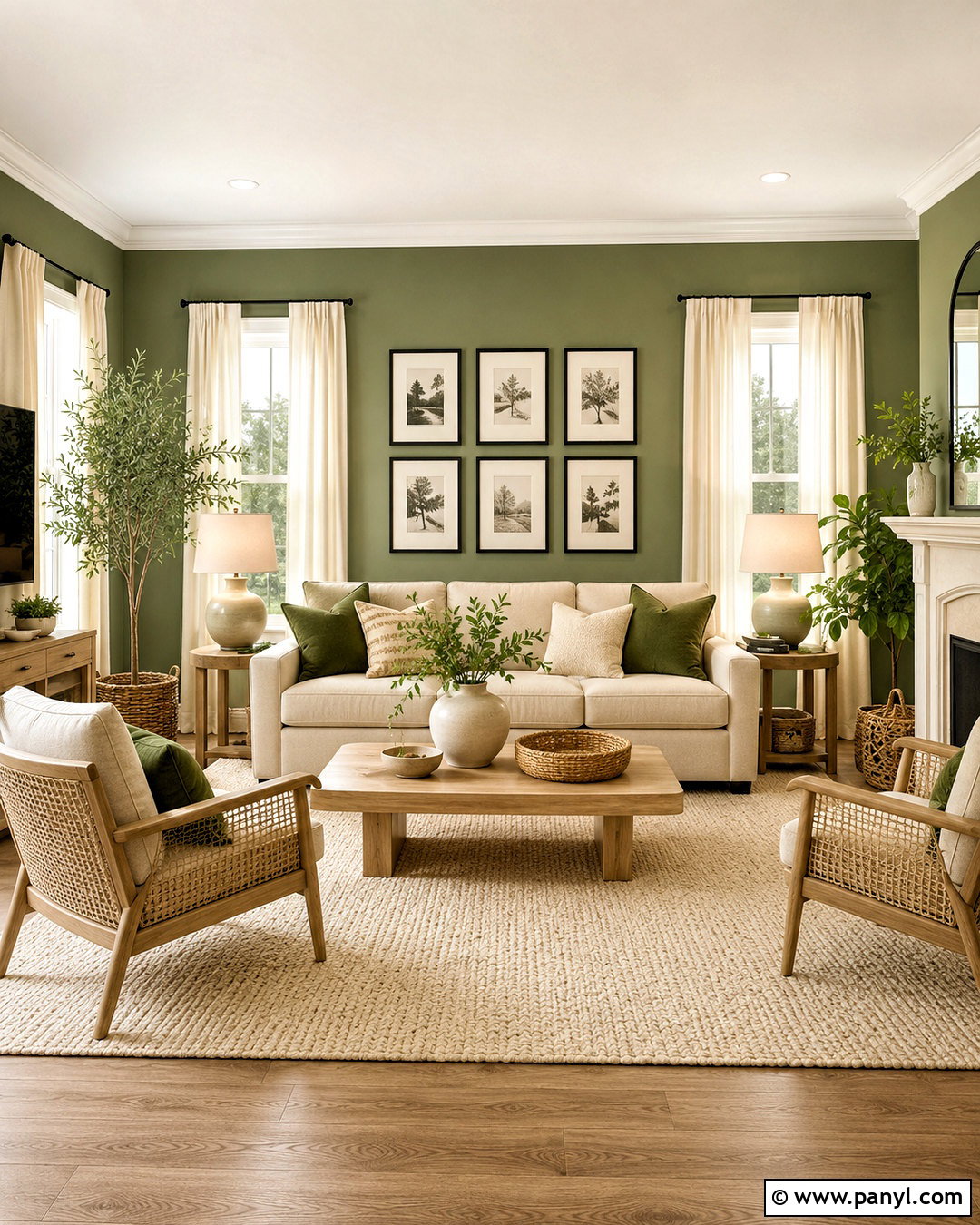 Sage Green Walls With Beige Sofa - 20 living room with green walls