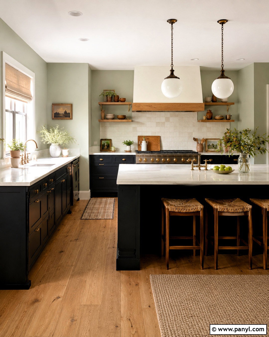 Sage Green Walls With Black Cabinets - 20 What Wall Color Goes With Black Cabinets