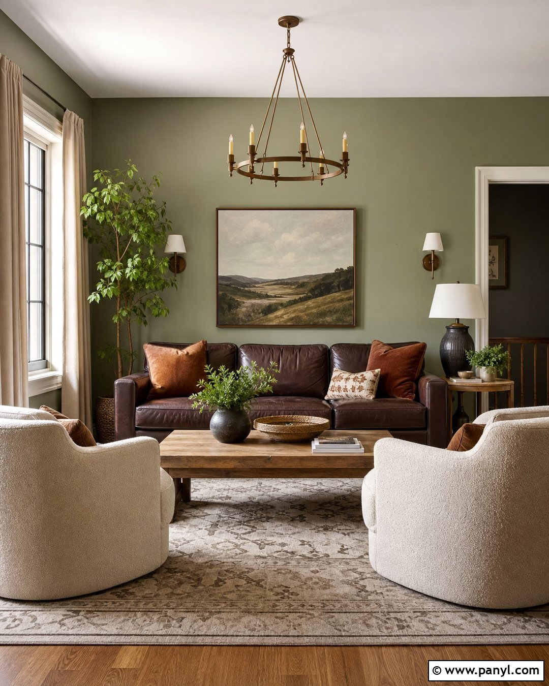 Sage Green Walls With Brown Furniture - 25 Sage Green Painted Walls