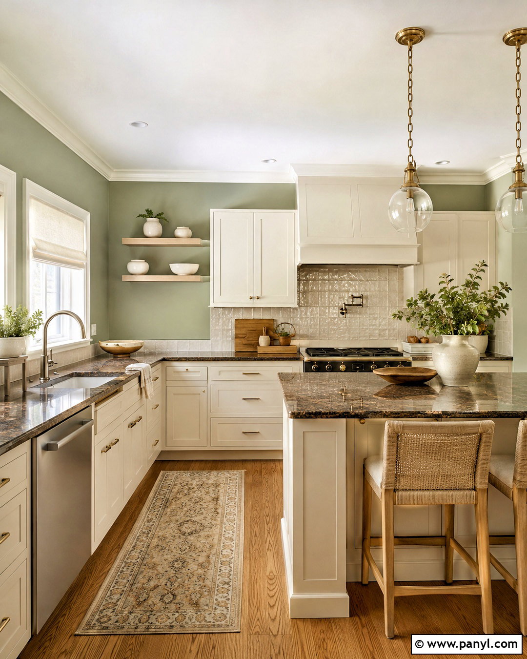 Sage Green Walls With Brown Granite - 20 What Color Walls Go With Brown Granite Ideas