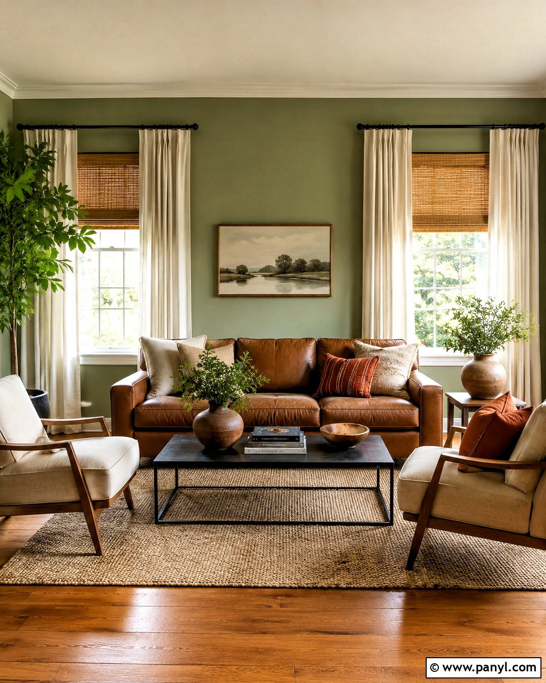 Sage Green Walls With Brown Sofa - 20 Wall Color For Brown Sofa Ideas