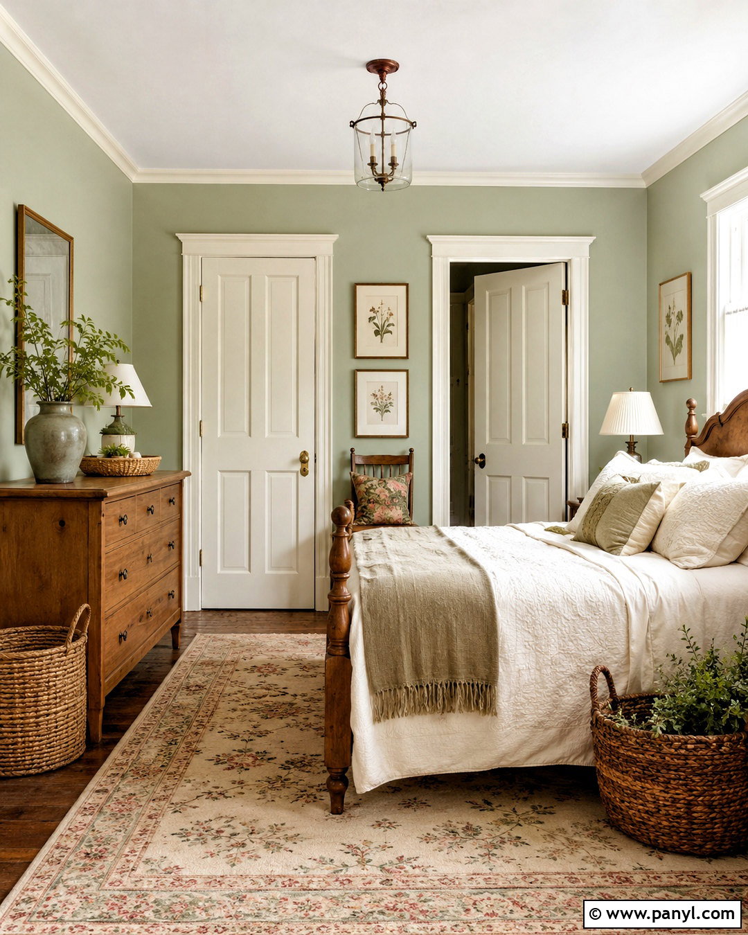 Sage Green Walls With Cream Doors - 35 Wall And Door Color Combination Ideas