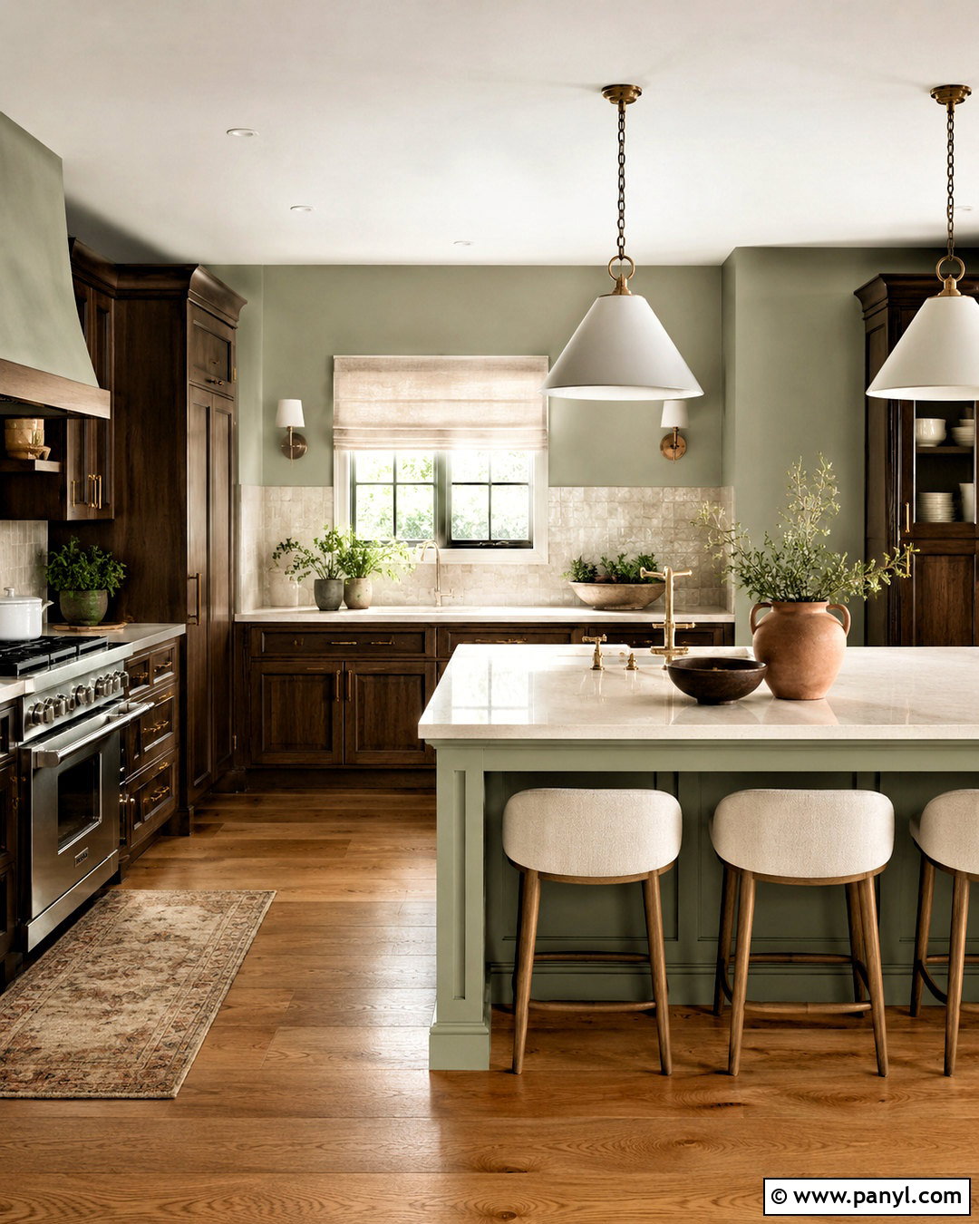 Sage Green Walls With Dark Brown Cabinets - 20 Wall Color For Dark Brown Cabinets
