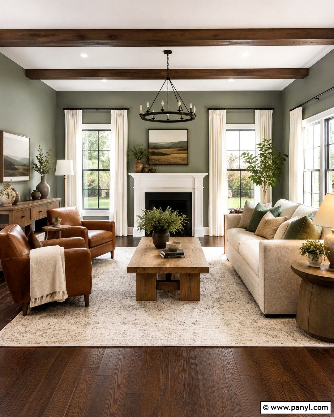 Sage Green Walls With Dark Floors - 20 Dark Floor Wall Color Ideas