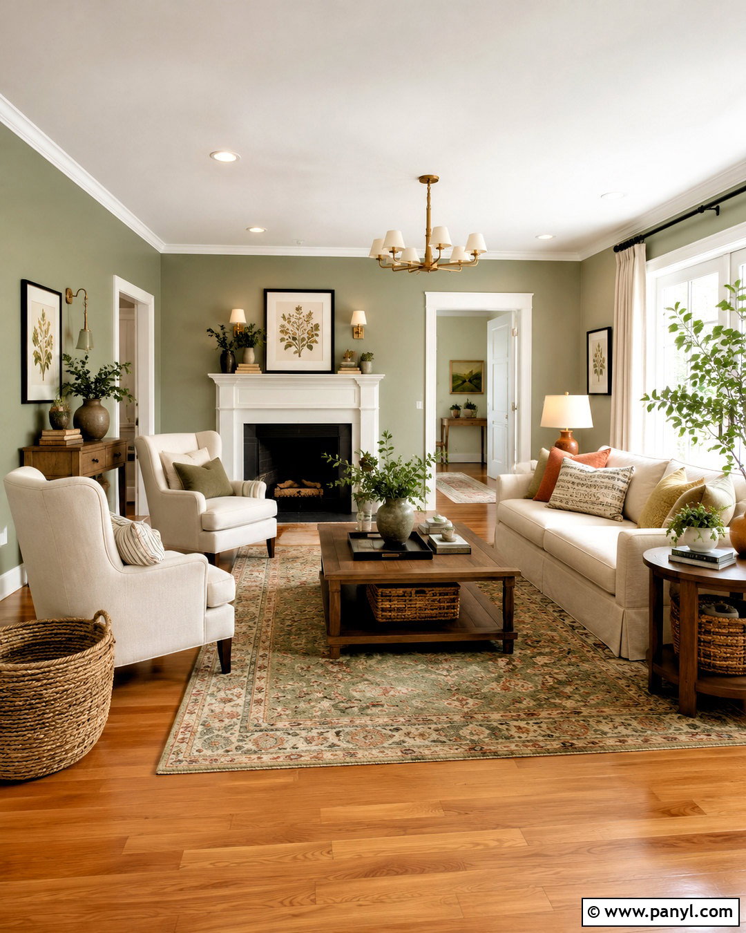 Sage Green Walls With Honey Wood Floors - 20 Wall Colors That Go With Wood Floors