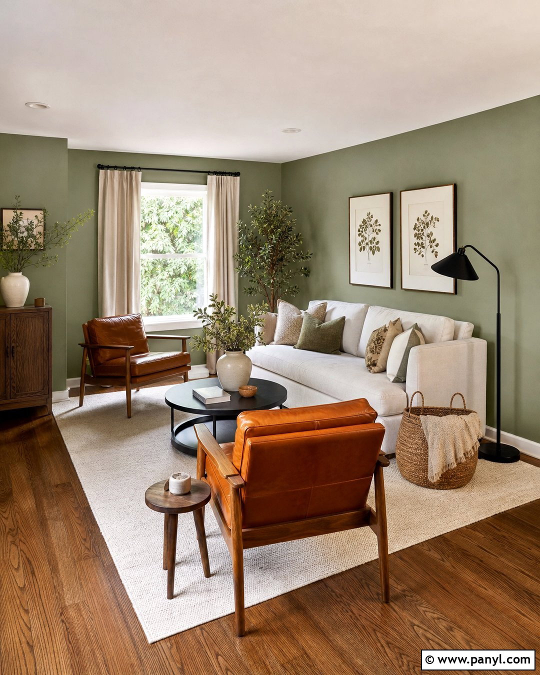 Sage Green Walls With Medium Oak Floors - 25 Wall Color Combination With Wooden Floor Ideas