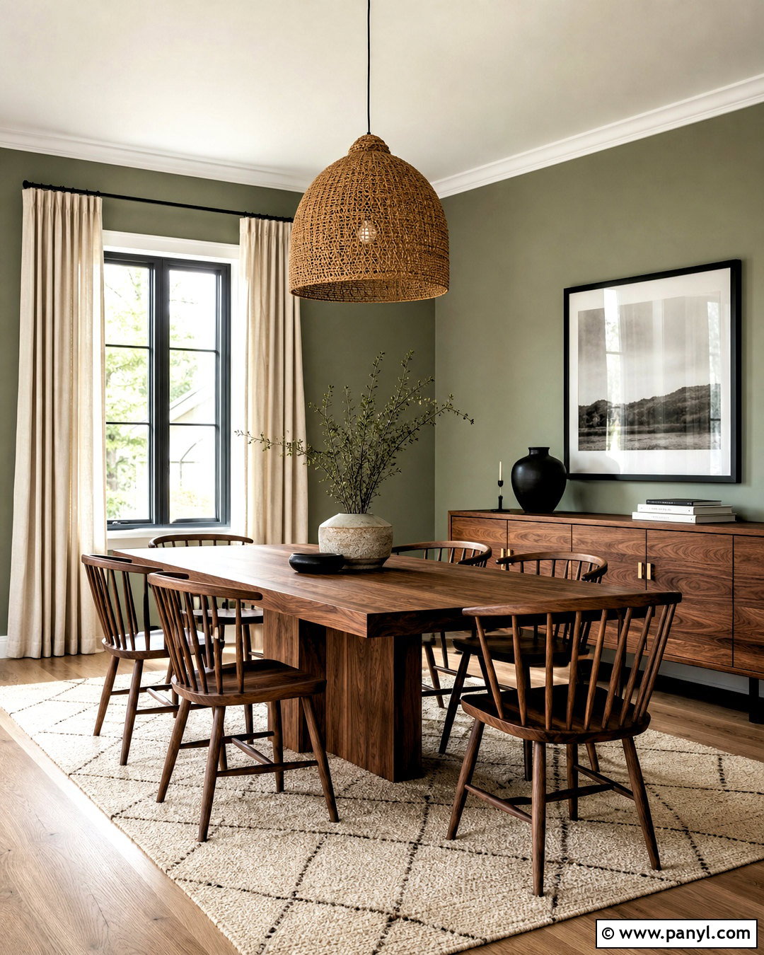 Sage Green Walls With Natural Wood - 20 sage wall color ideas