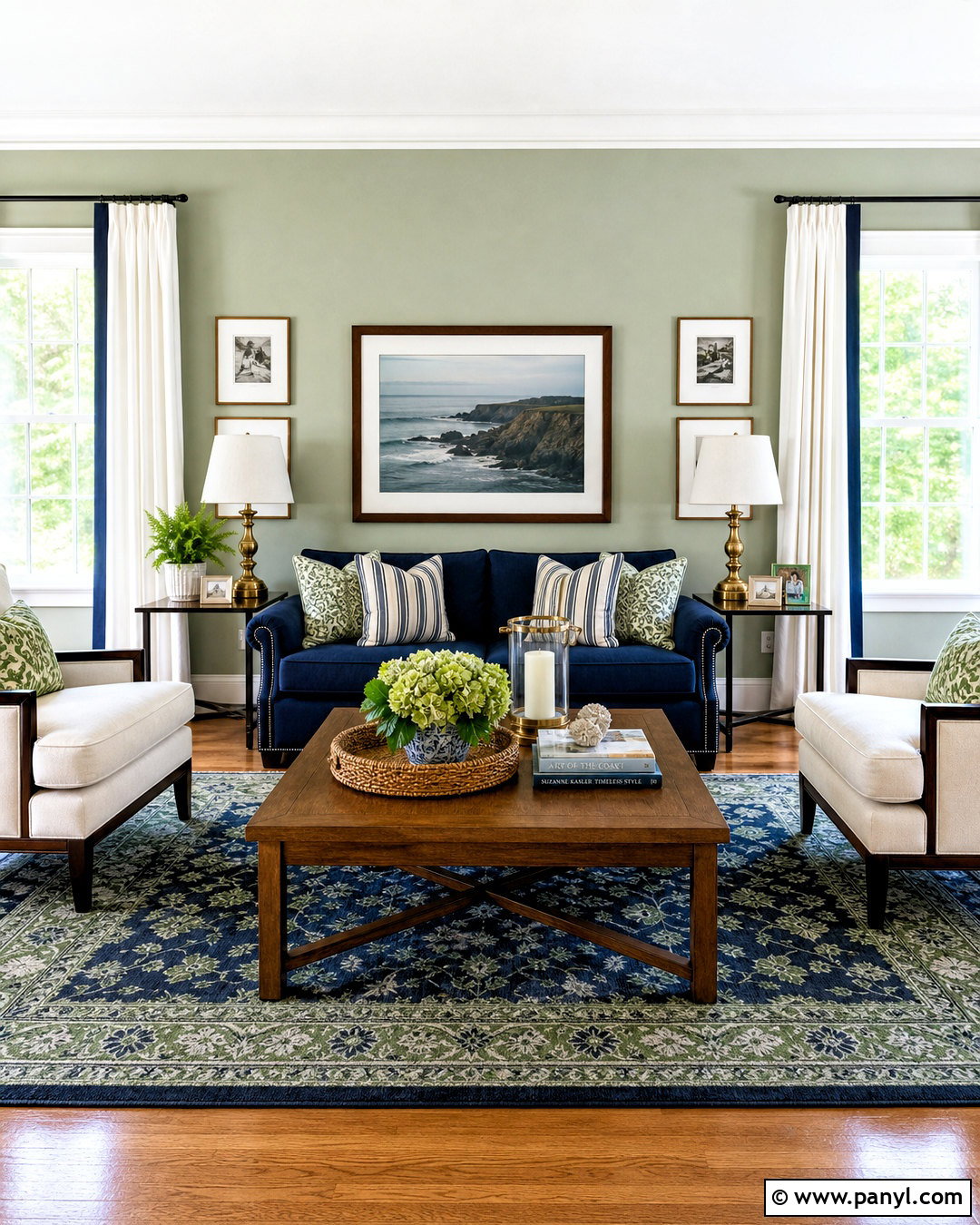 Sage Green Walls With Navy Blue - 20 sage wall color ideas