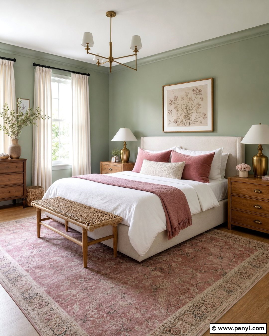 Sage Green Walls With Pink Decor - 25 Sage Green Painted Walls