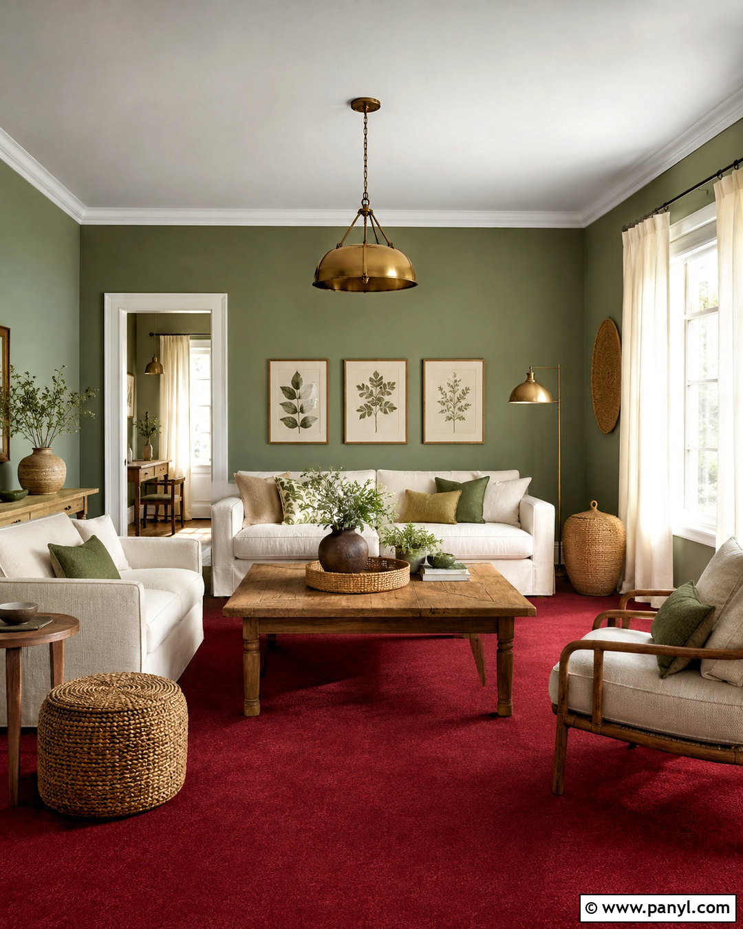 Sage Green Walls With Red Carpet - 20 What Color Walls Go With Red Carpet Ideas