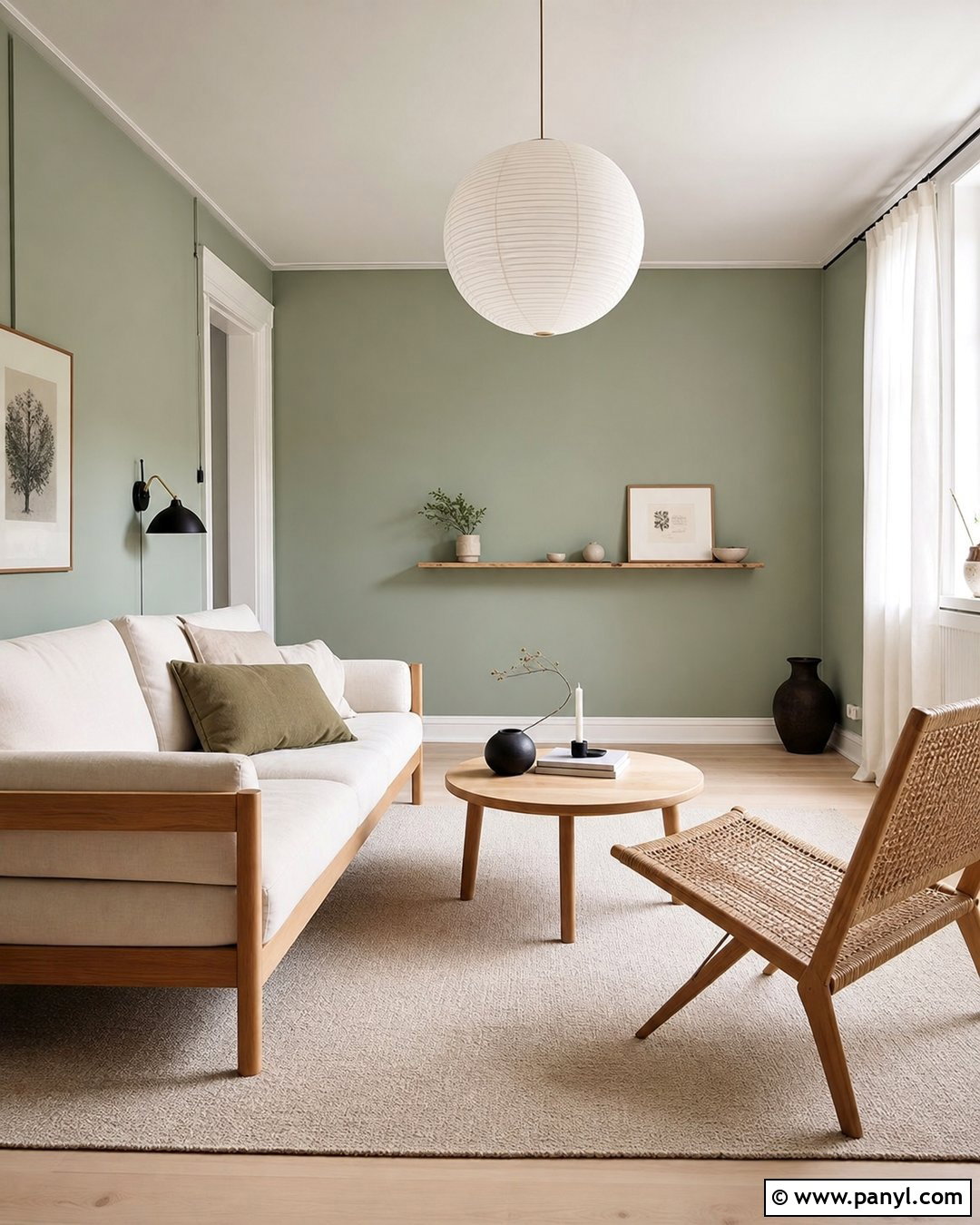 Sage Green Walls With Scandinavian Decor - 35 sage green wall color ideas