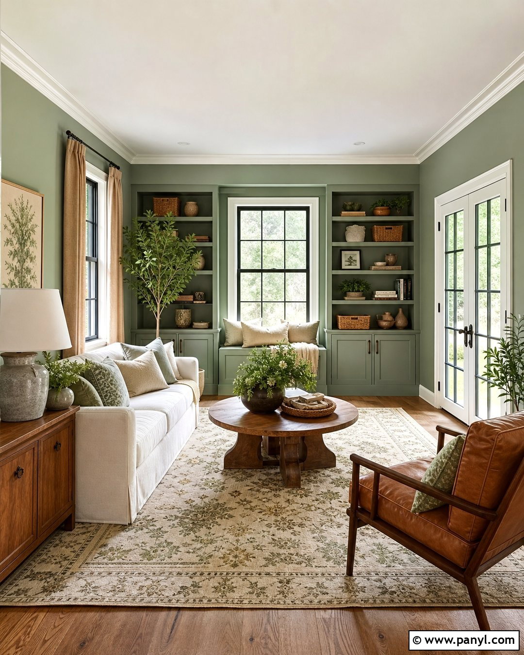 Sage Green Walls With Swiss Coffee Trim - 25 Swiss Coffee Walls And Trim Ideas