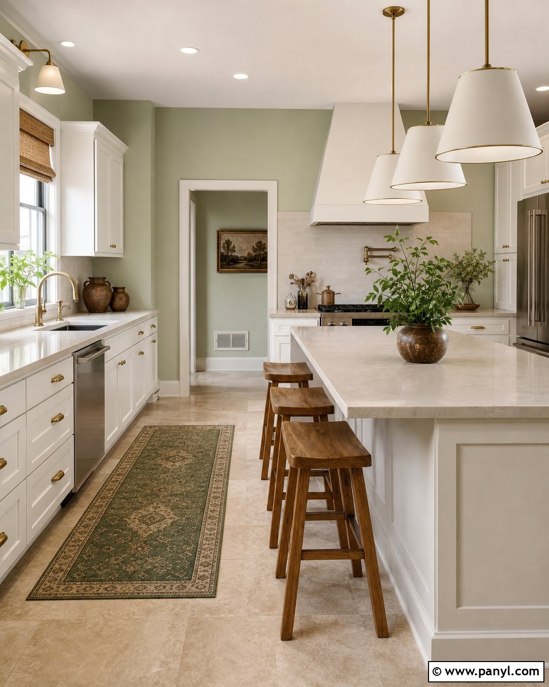 Sage Green Walls With Travertine Floors - 20 Best Wall Color For Travertine Floors