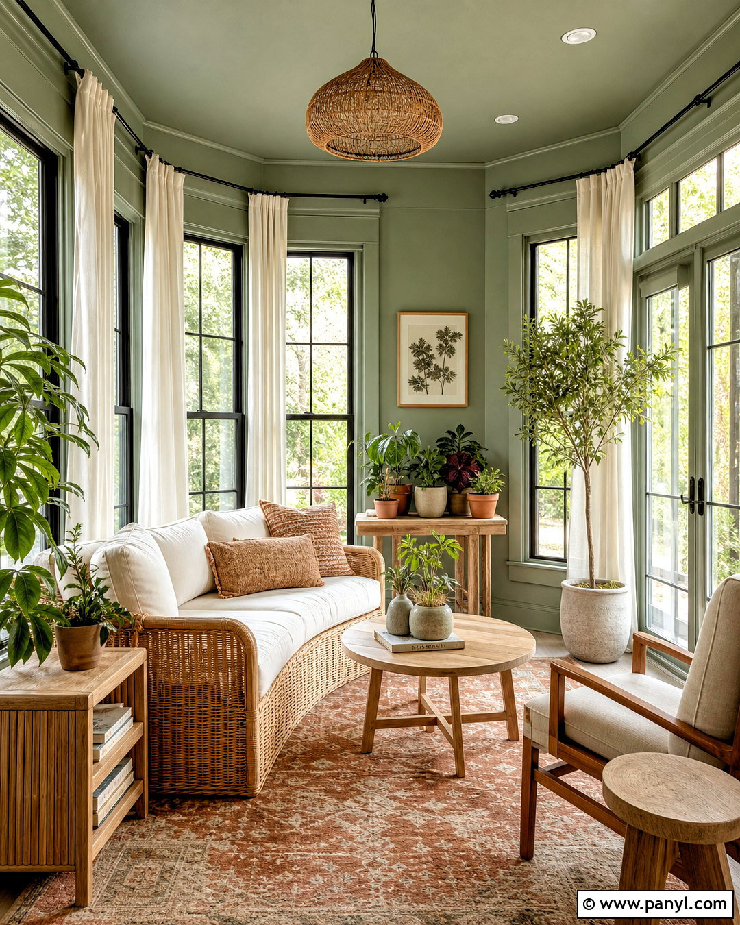 Sage Green Walls With a Painted Ceiling - 20 sage wall color ideas