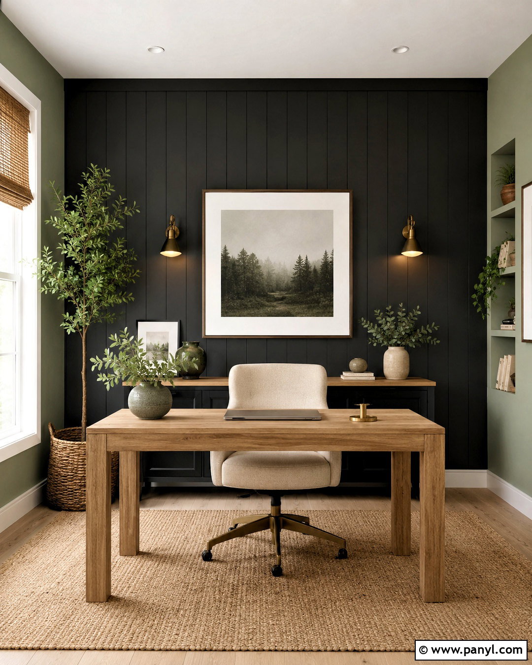 Sage Green With A Black Accent Wall - 20 What Colors Go With A Black Accent Wall Ideas