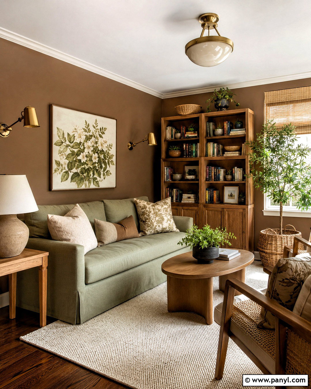 Sage Green With Brown Walls - 20 What Color Goes With Brown Walls