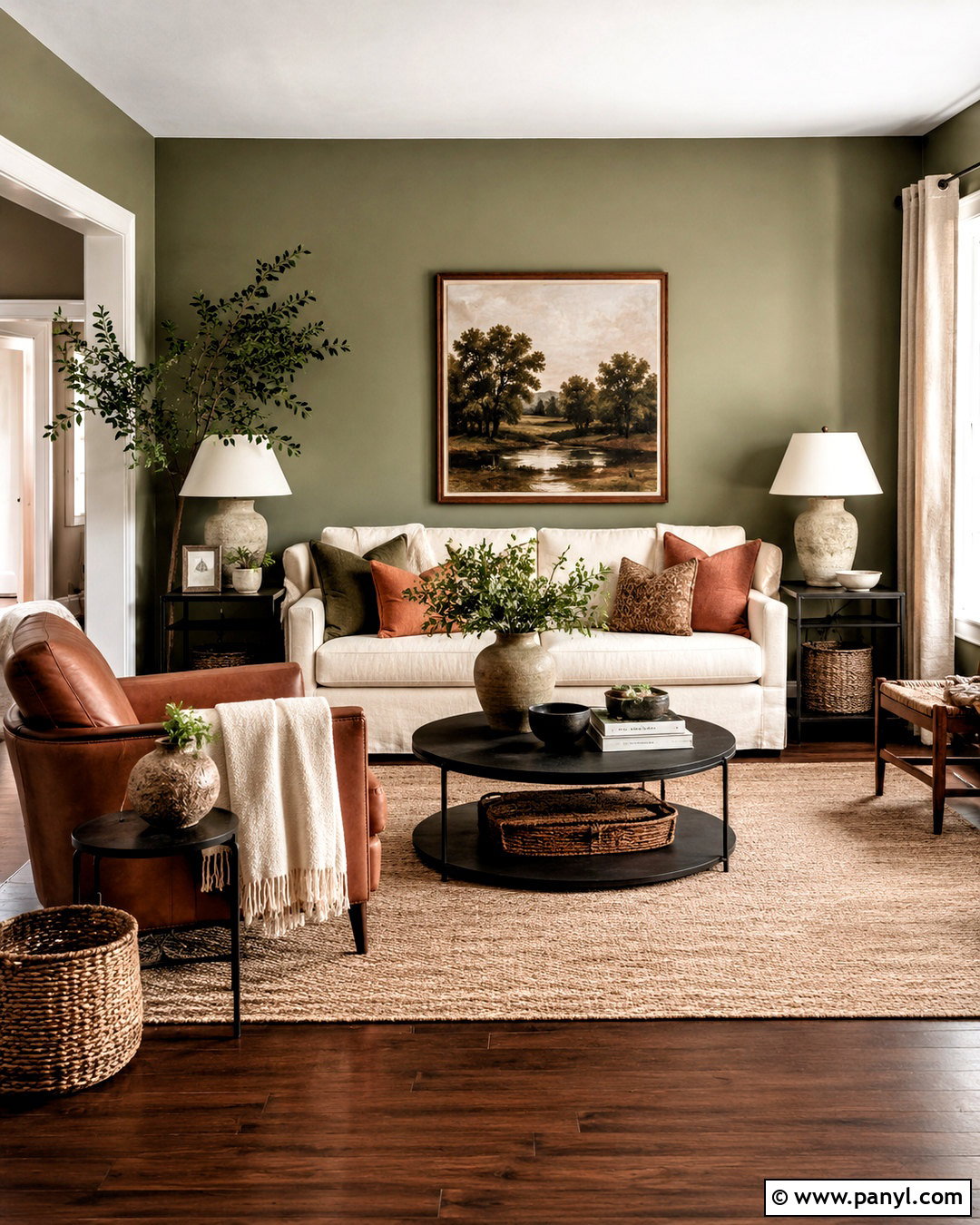 Sage Green With Dark Wood - 20 paint colors that go with dark wood ideas