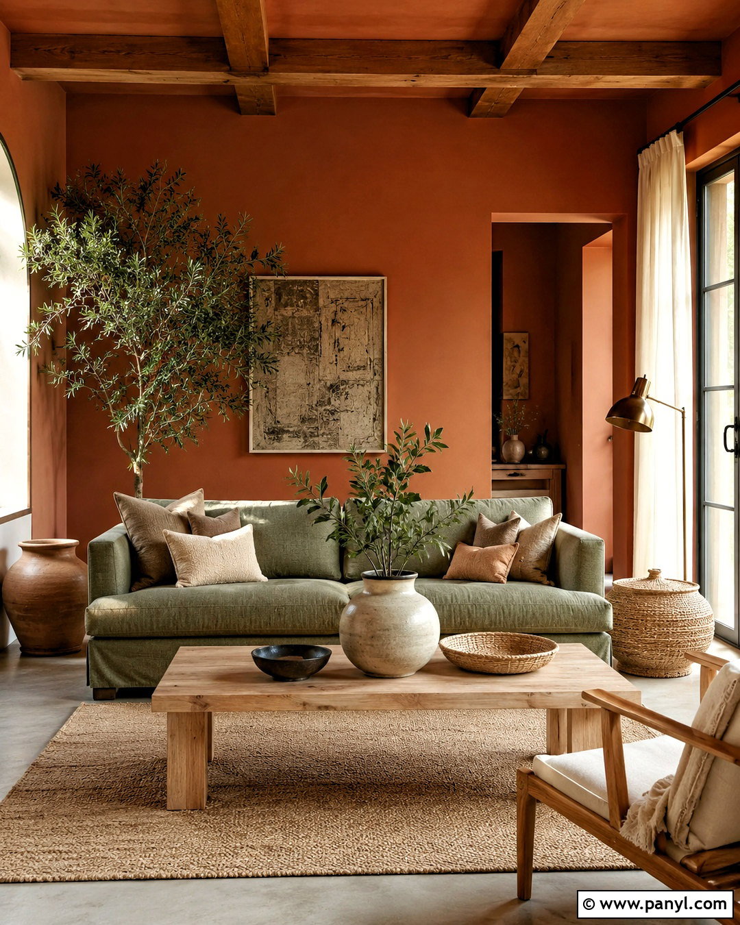 Sage Green With Orange Walls - 20 What Colors Go With Orange Walls
