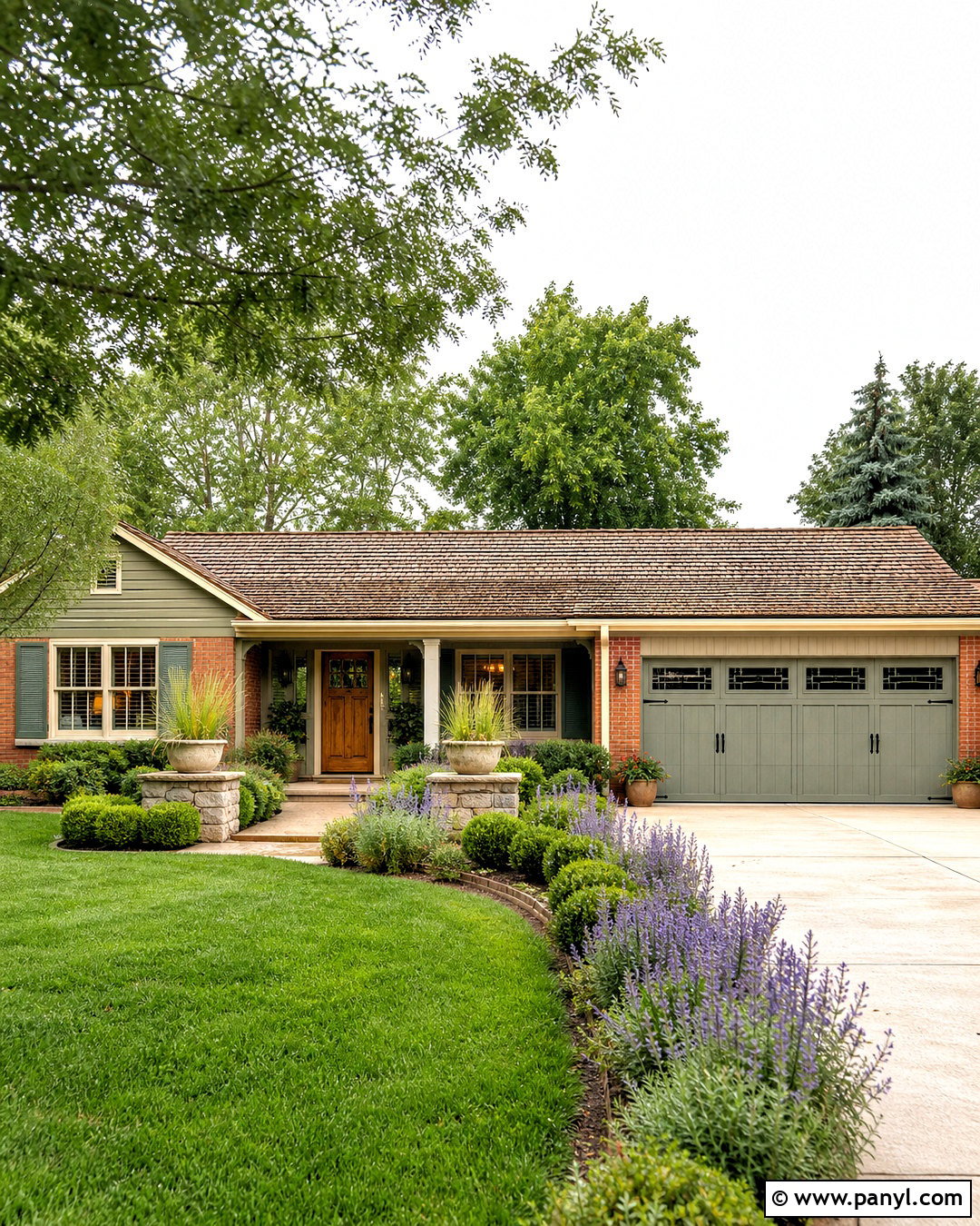 Sage Green With Red Brick - 20 colors that go with red brick ideas