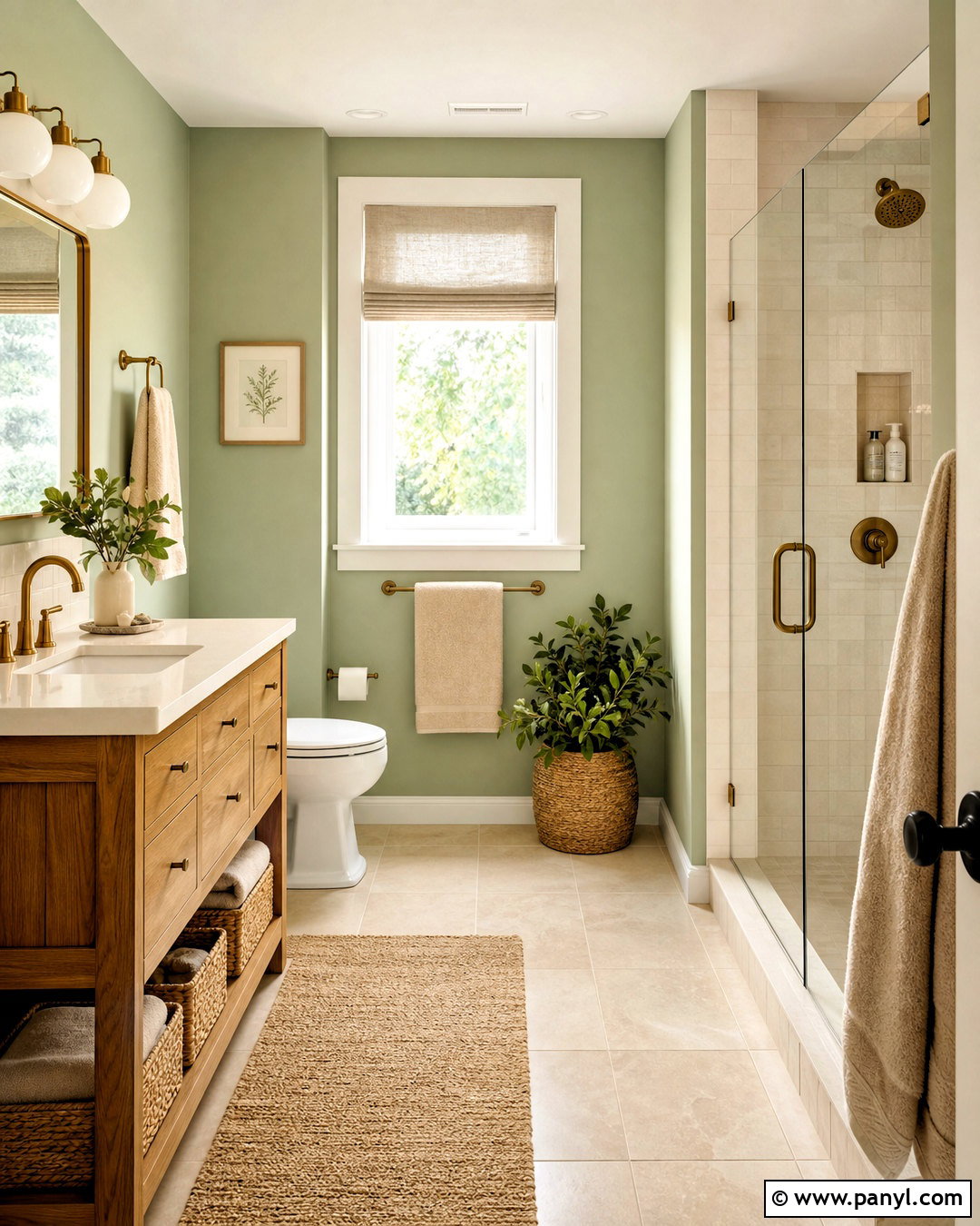 Sage Green and Beige Bathroom - 20 beige and green bathroom ideas