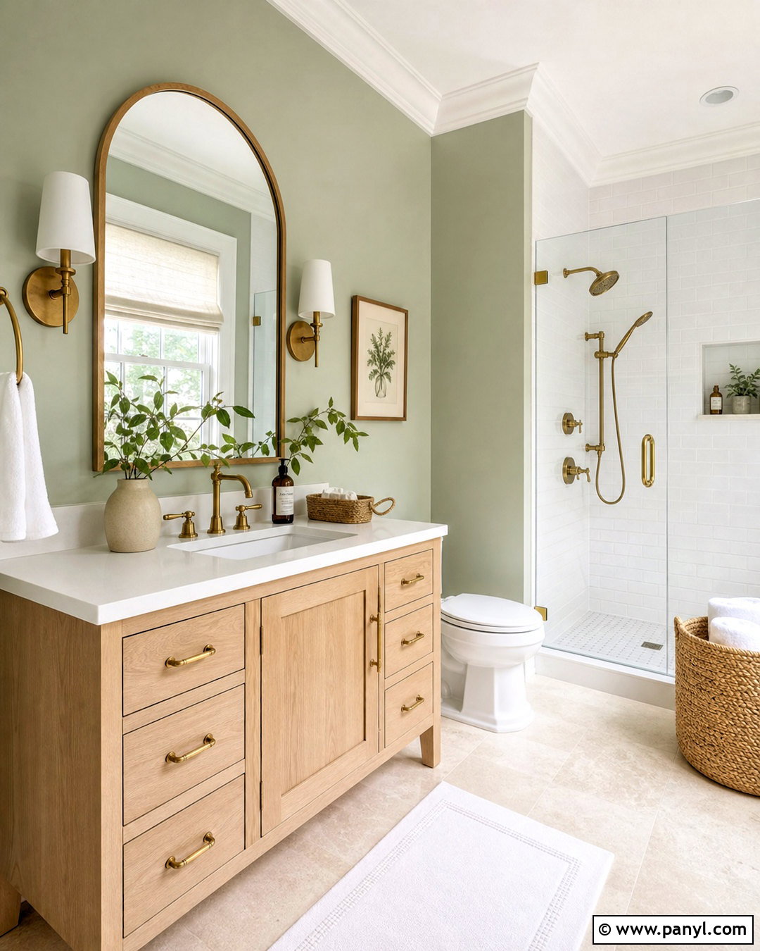 Sage Green and White Bathroom - 20 green white bathroom ideas