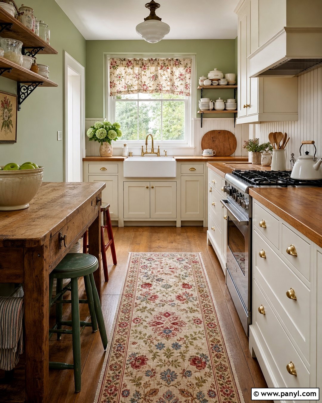Sage Kitchen Walls In A Cottage Kitchen - 25 sage wall kitchen ideas