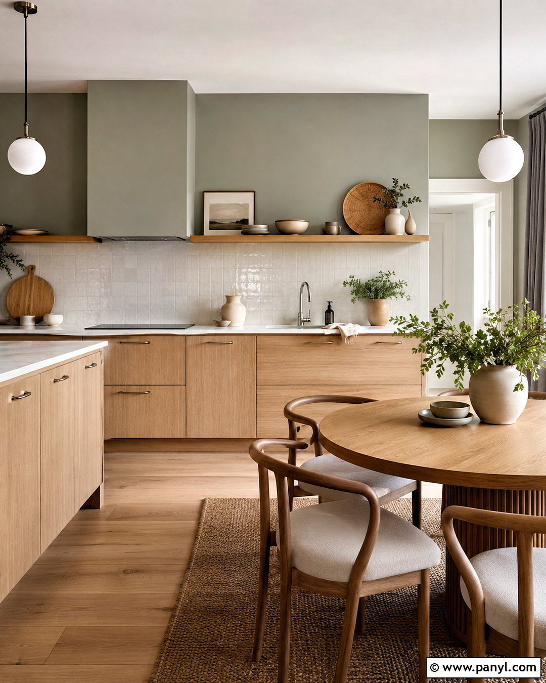 Sage Kitchen Walls In A Scandinavian Kitchen - 35 sage kitchen walls