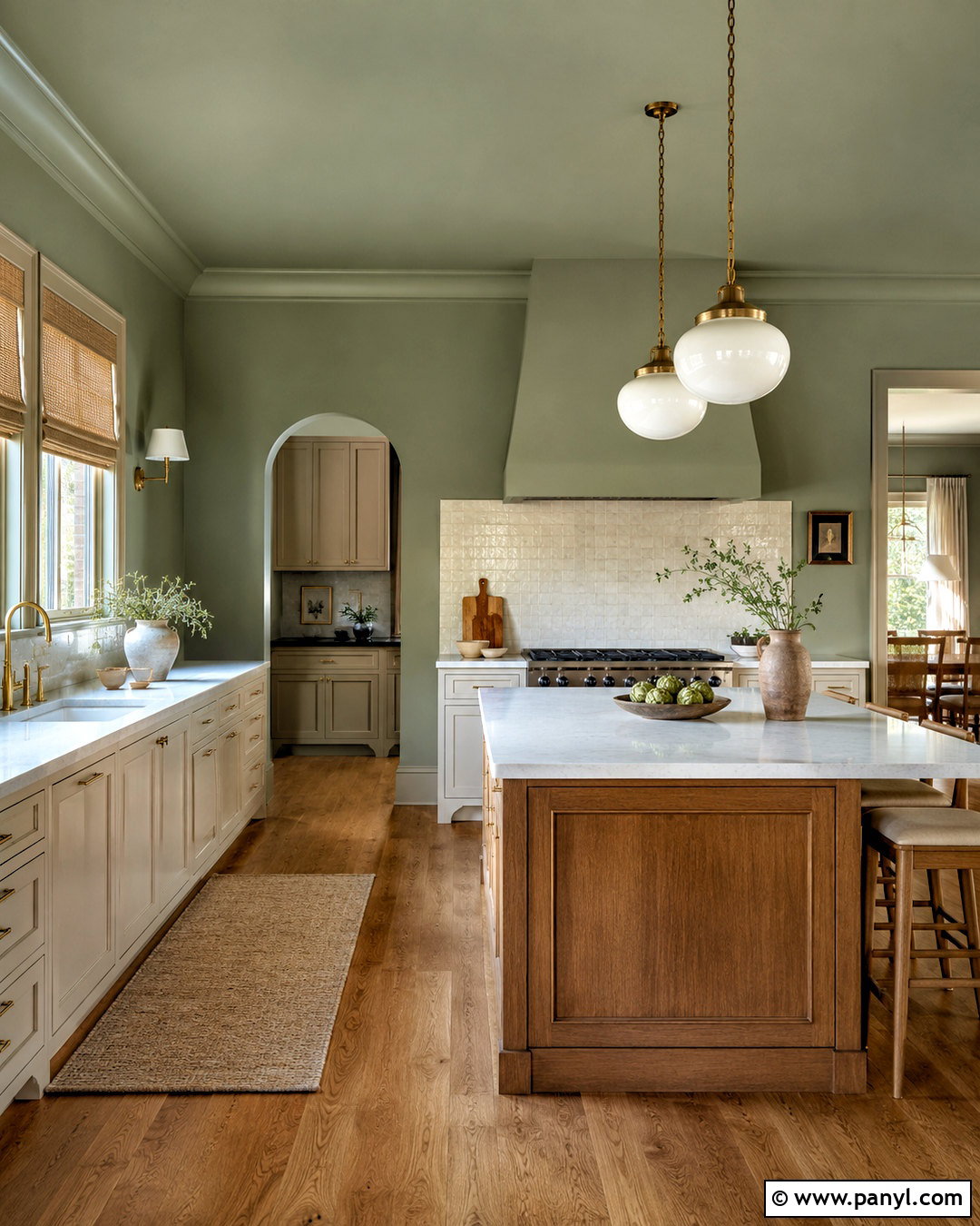 Sage Kitchen Walls With A Matching Ceiling - 35 sage kitchen walls