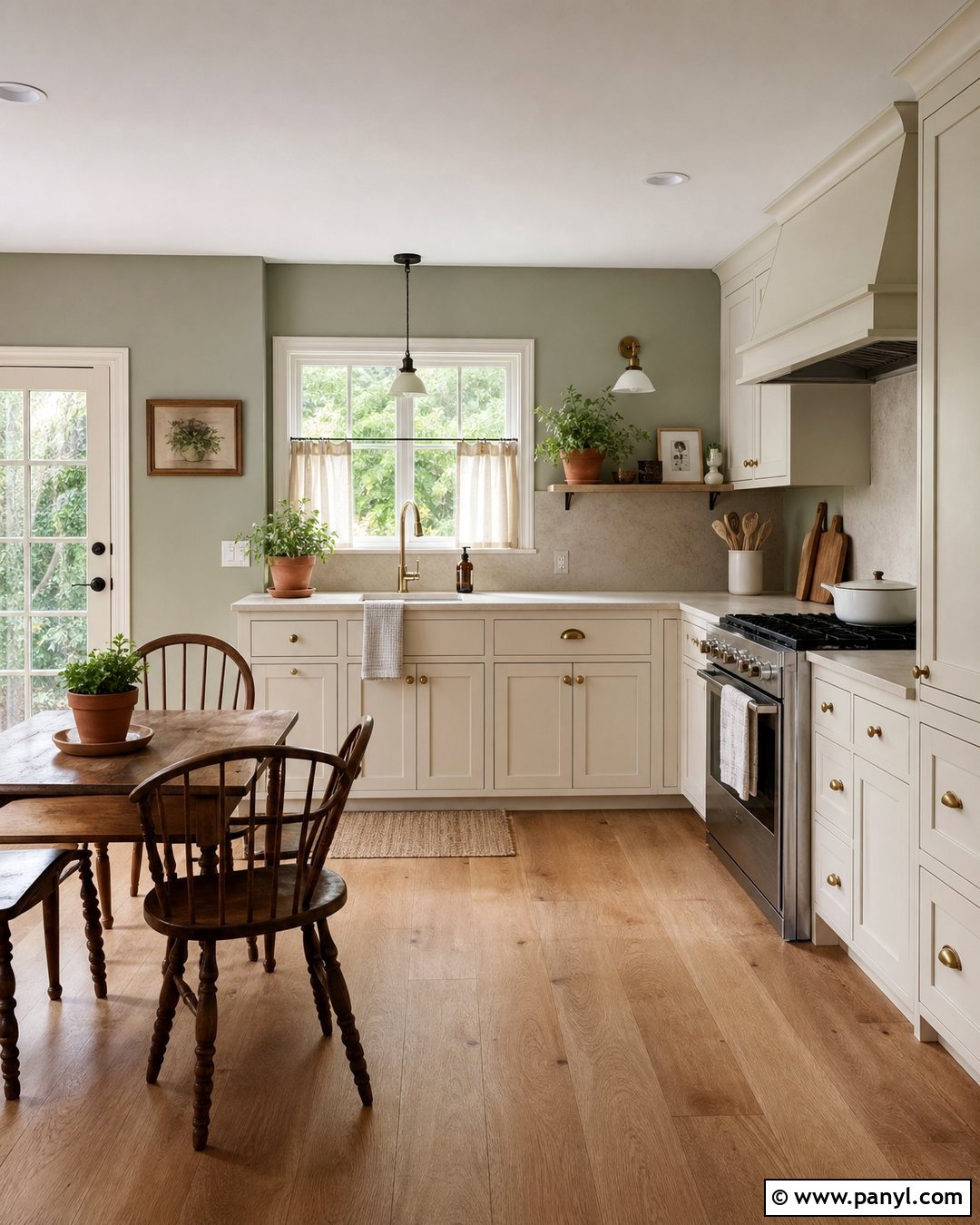 Sage Kitchen Walls With Cream Cabinets - 25 sage wall kitchen ideas