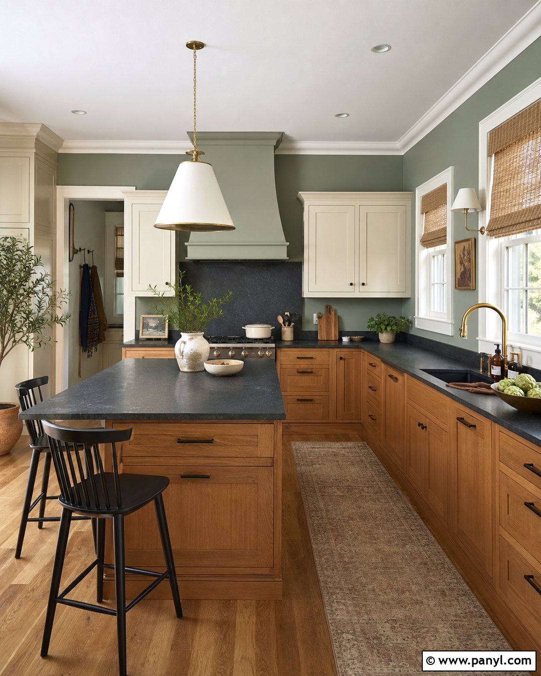 Sage Kitchen Walls With Dark Countertops - 25 sage wall kitchen ideas
