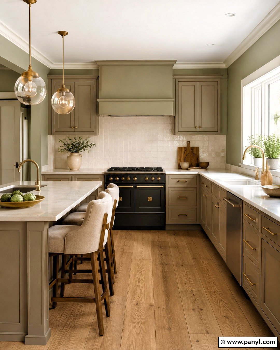 Sage Kitchen Walls With Greige Cabinets - 35 sage kitchen walls