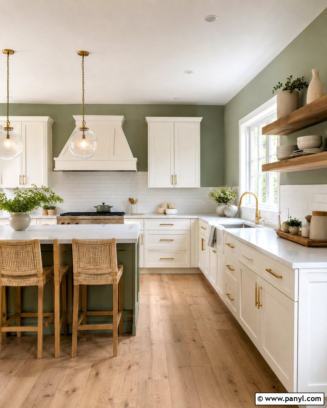 Sage Kitchen Walls With White Cabinets - 35 sage kitchen walls