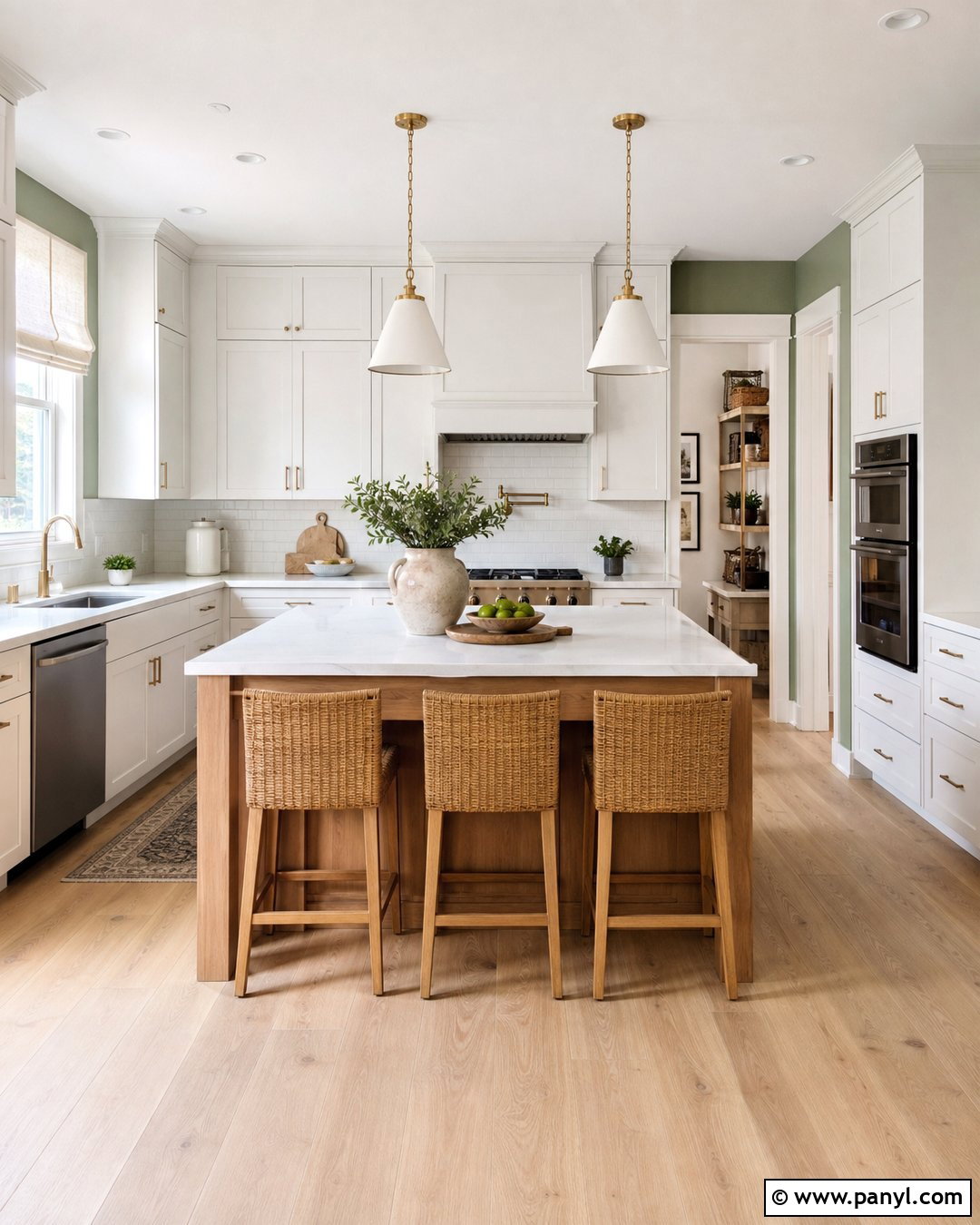 Sage Kitchen Walls With White Cabinets - 25 sage wall kitchen ideas