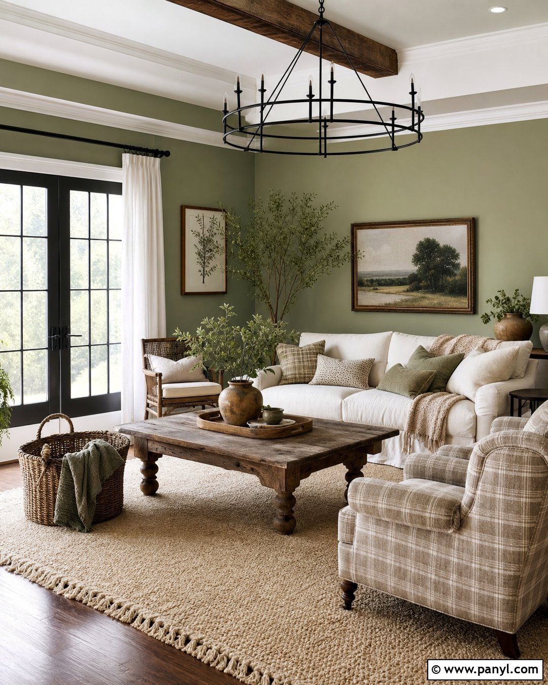 Sage Living Room Walls With Farmhouse Decor - 25 Sage Living Room Walls