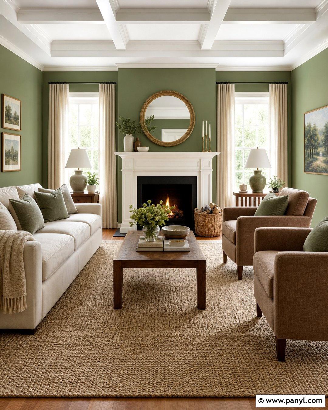 Sage Living Room Walls With Fireplace - 25 Sage Living Room Walls