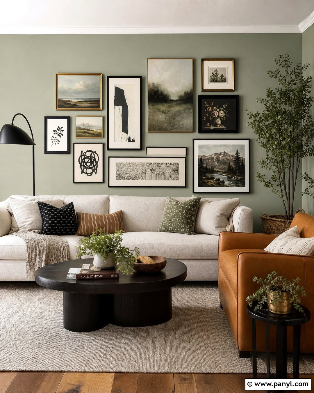 Sage Living Room Walls With Gallery Wall - 25 Sage Living Room Walls
