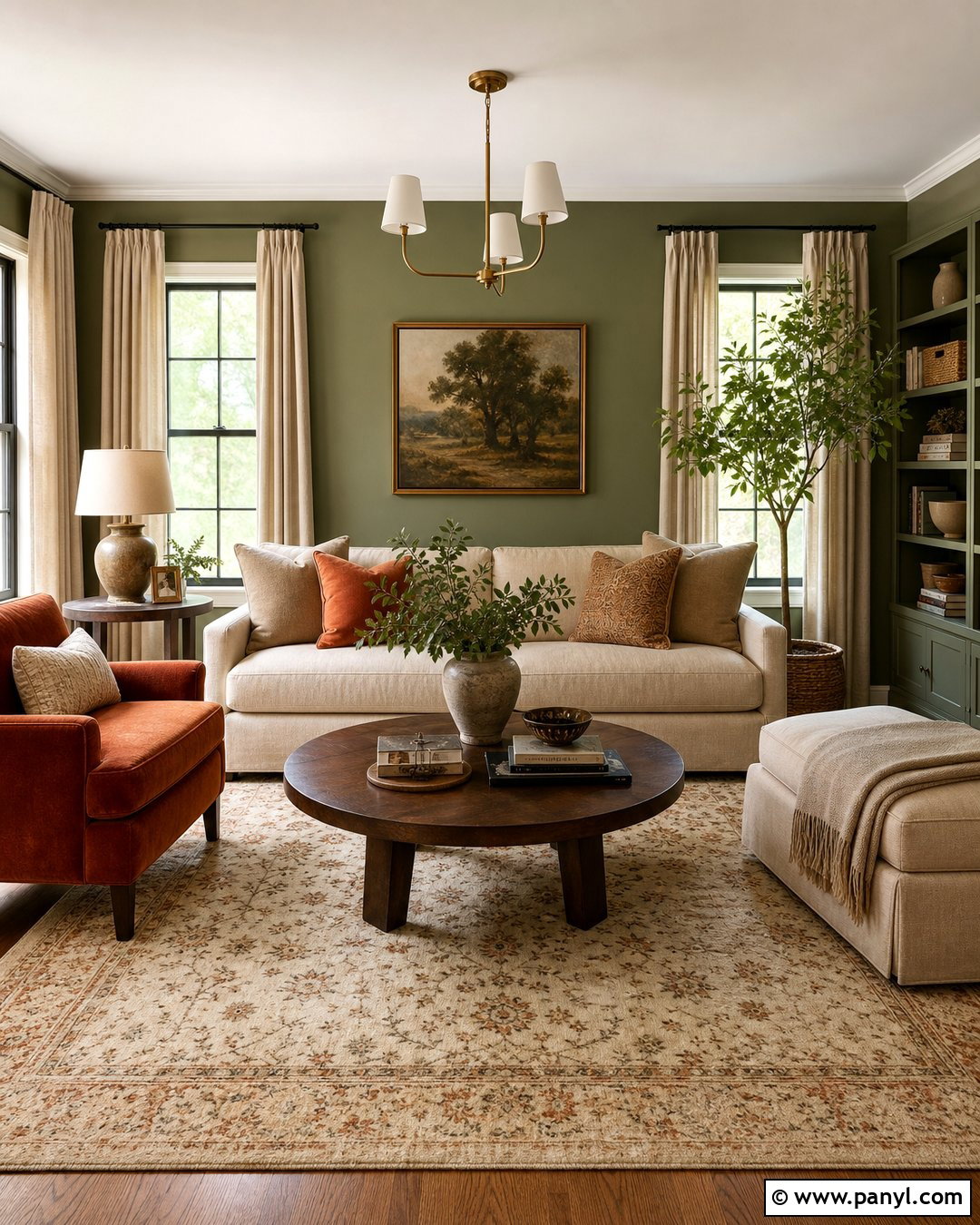 Sage Living Room Walls With Terracotta Decor - 25 Sage Living Room Walls
