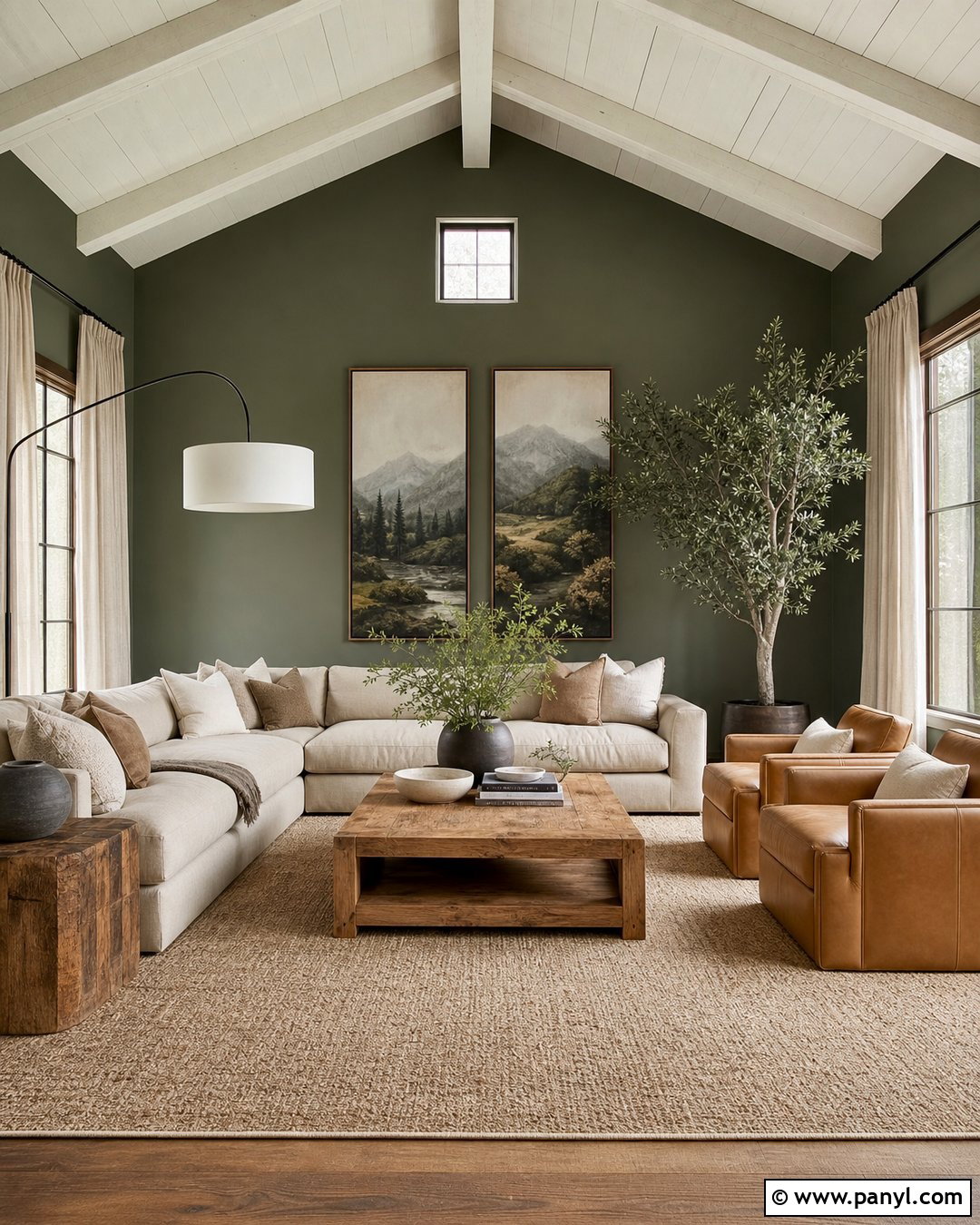 Sage Living Room Walls With Vaulted Ceiling - 25 Sage Living Room Walls