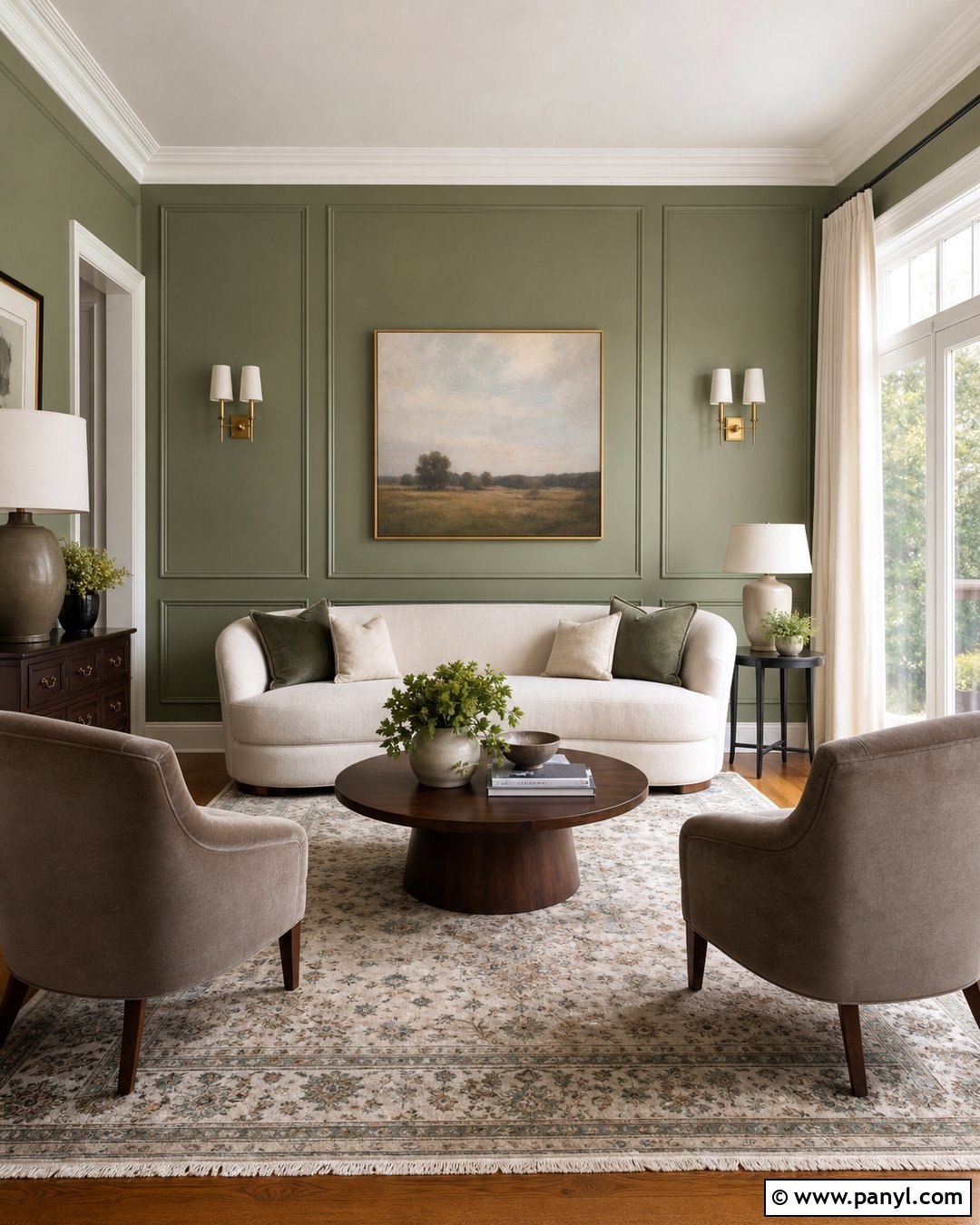 Sage Living Room Walls With Wall Paneling - 25 Sage Living Room Walls