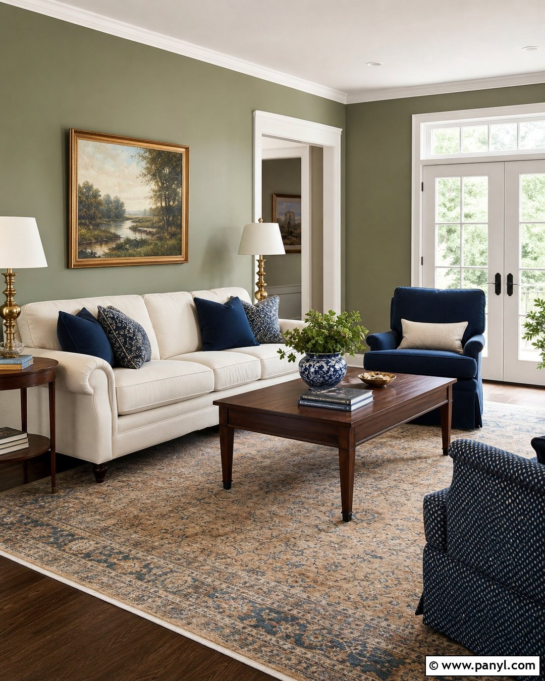 Sage Living Room Walls With White Trim - 25 Sage Living Room Walls
