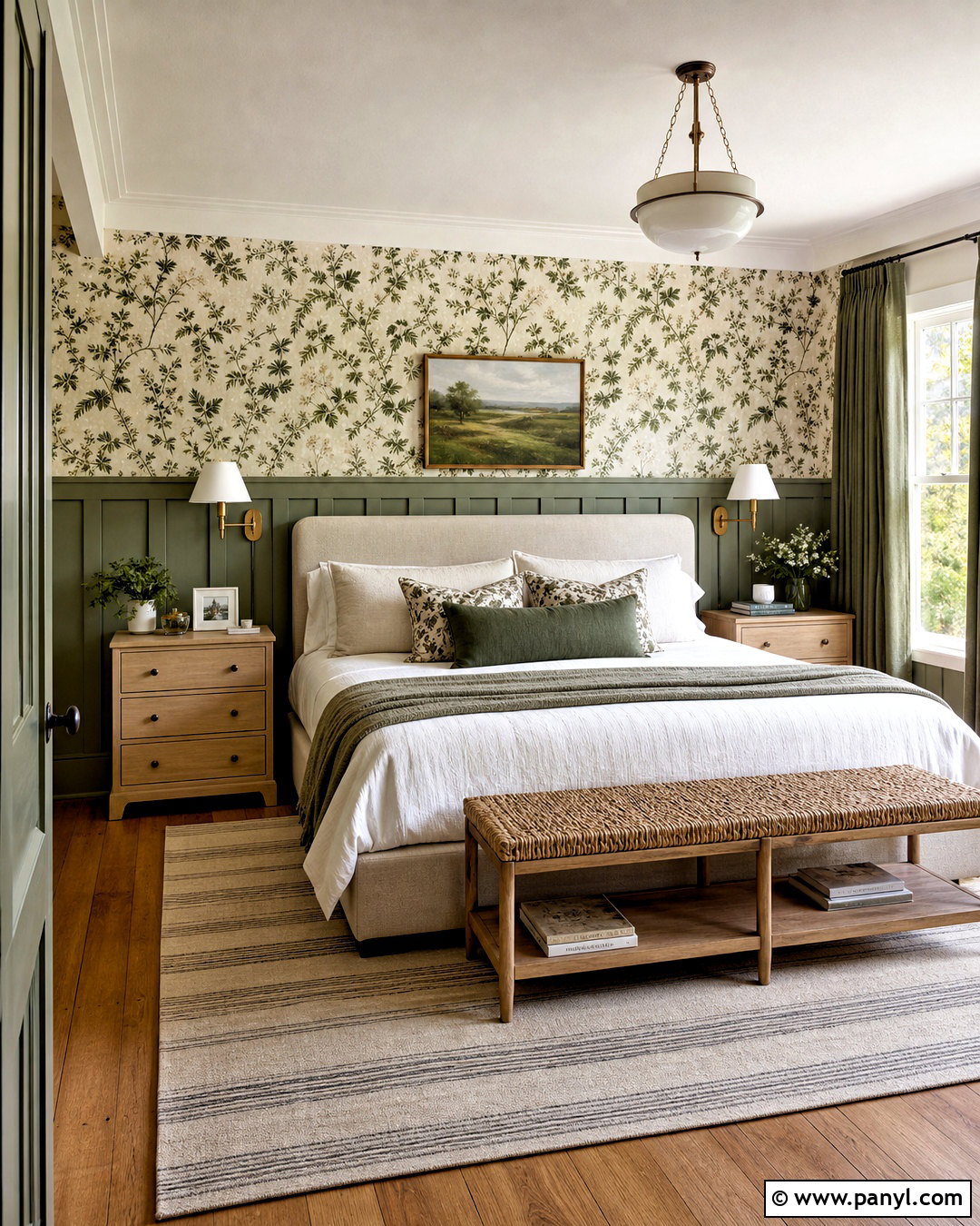 20 Half Wallpaper Half Paneling Ideas for Characterful Walls