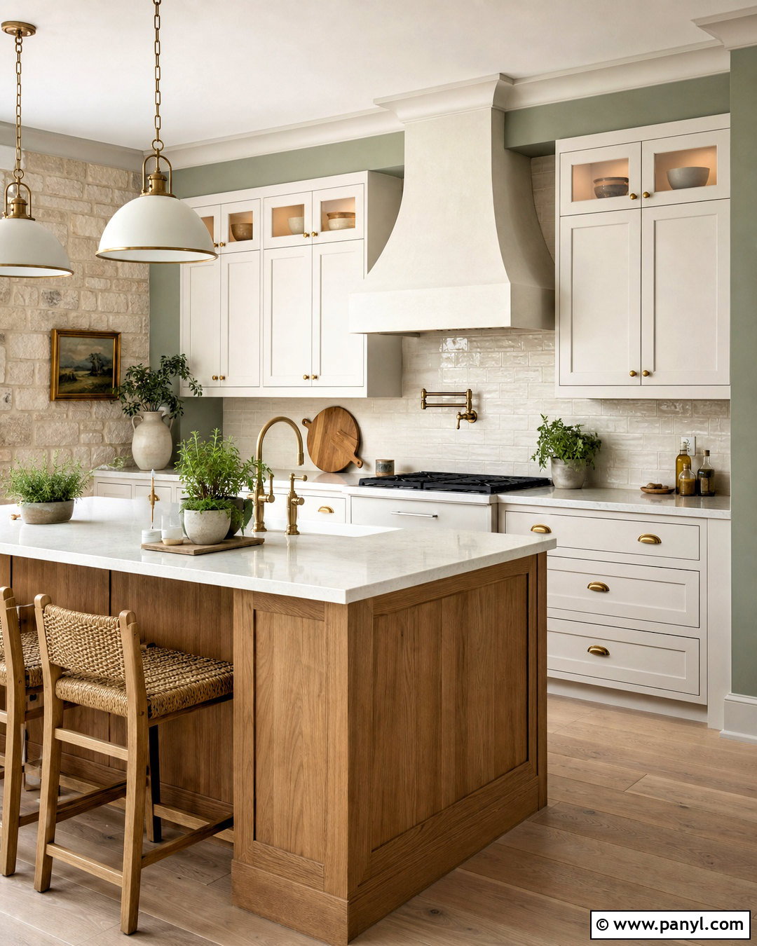 Sage Stone Wash Kitchen - 20 stone wash wall ideas