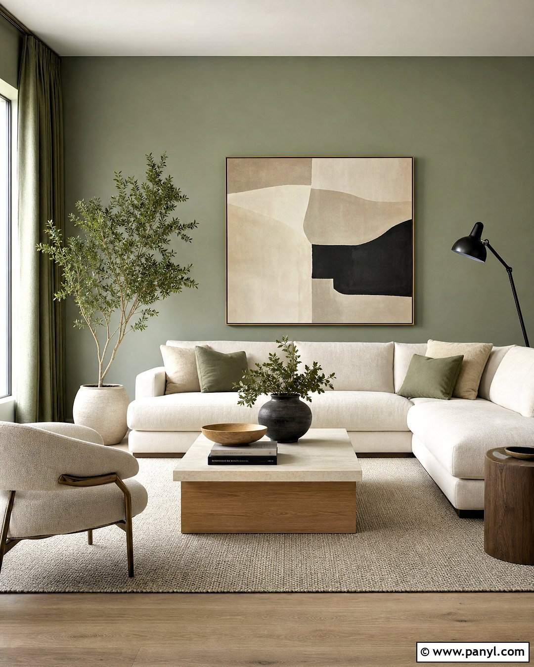 Sage Walls Modern Living Room - 20 sage walls living room ideas