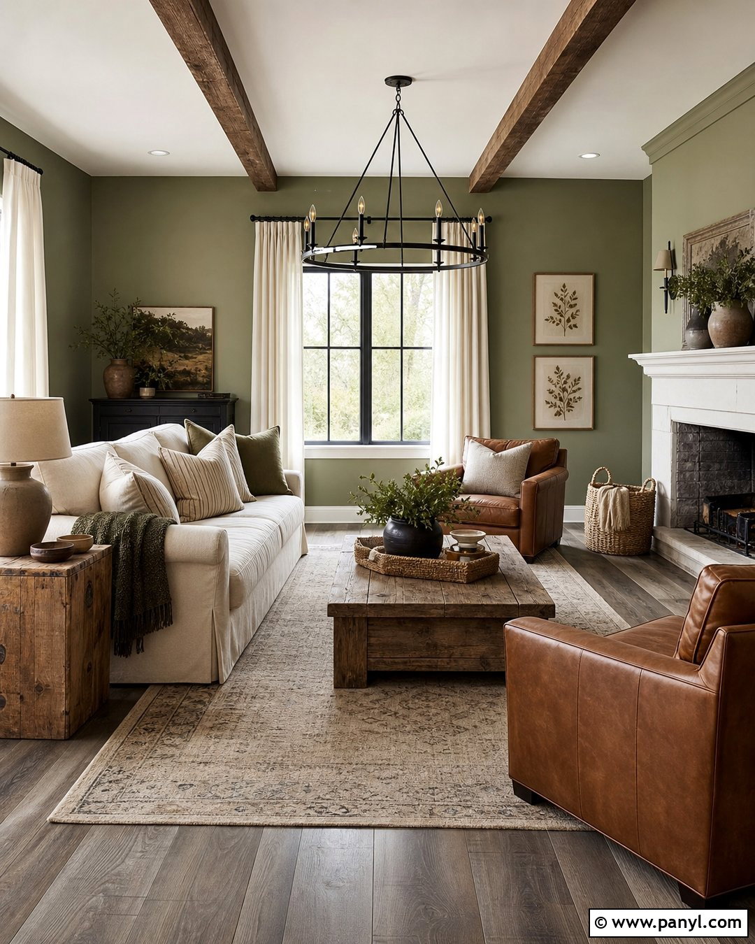 Sage Walls With Grey Farmhouse Floor - 20 Sage Walls Grey Floor Ideas