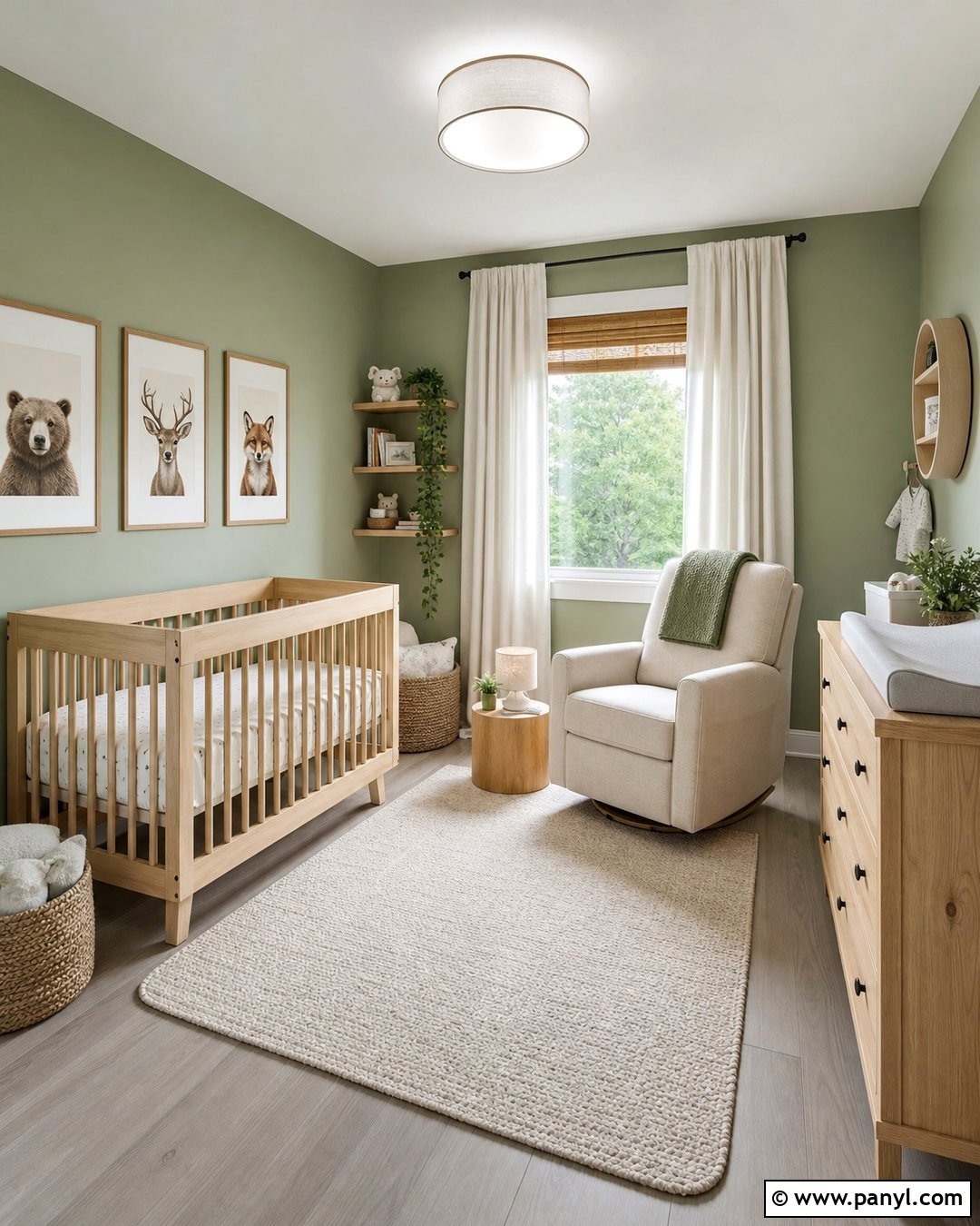 Sage Walls With Grey Nursery Floor - 20 Sage Walls Grey Floor Ideas