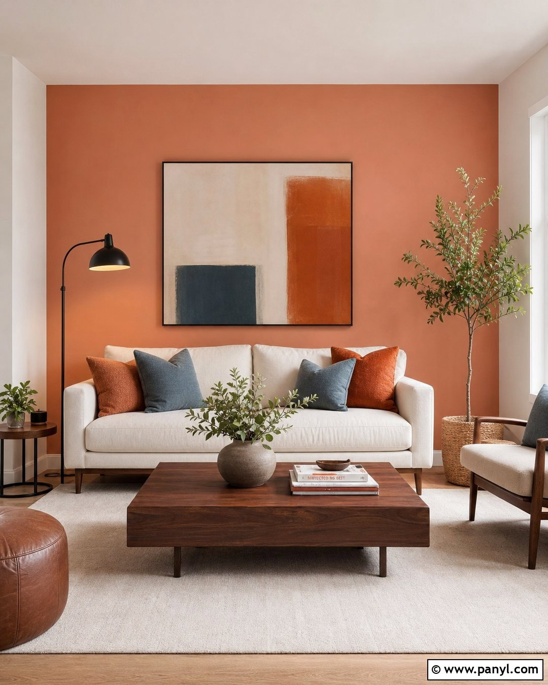 Salmon Accent Wall Living Room - 30 Salmon Wall Color Ideas
