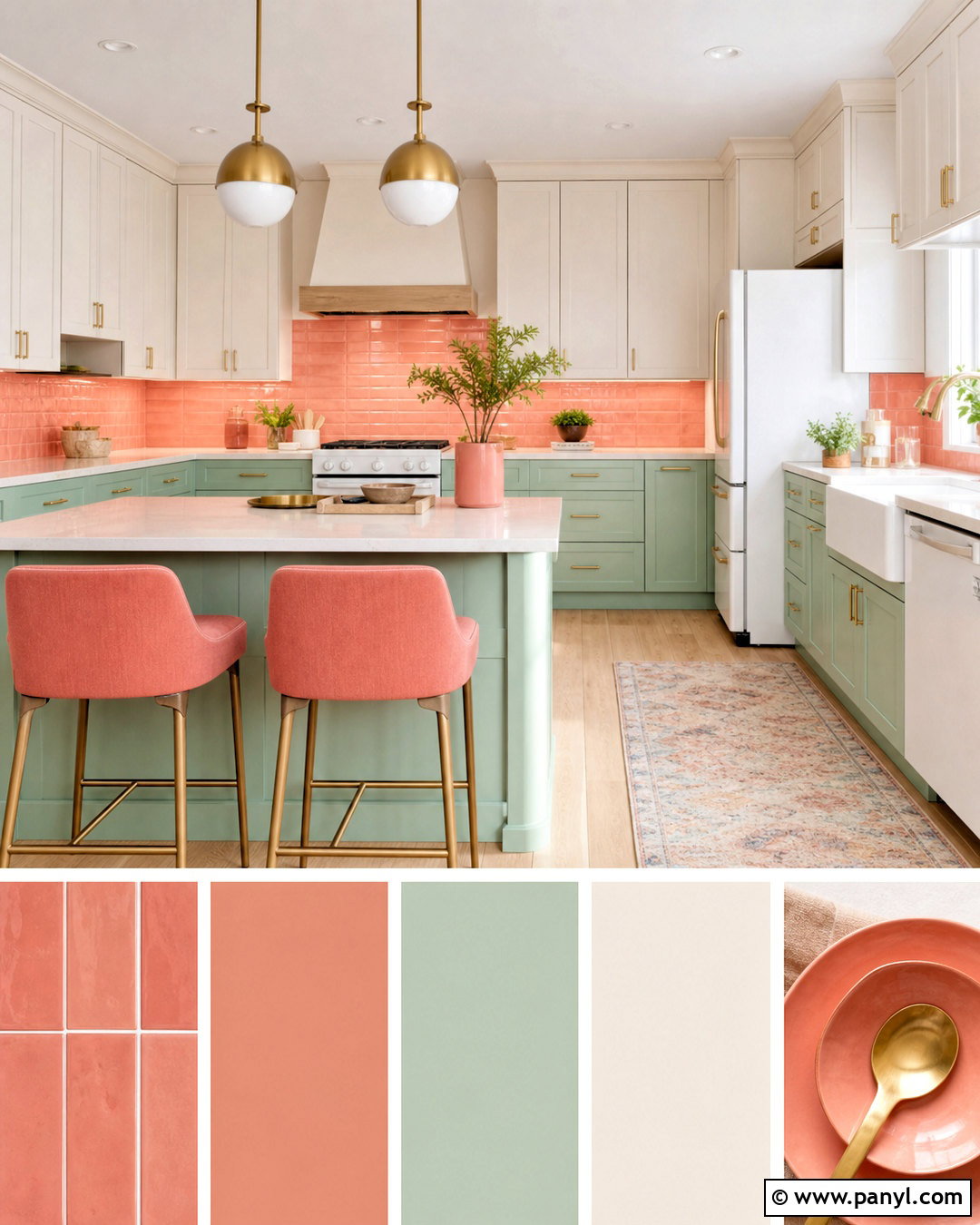 Salmon And Mint Green Color Palette - 20 salmon color palette ideas