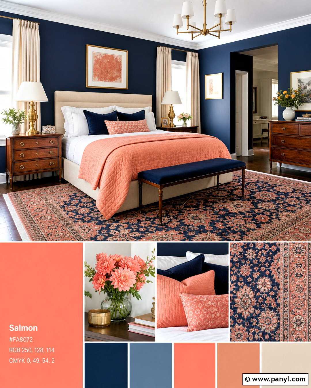 Salmon And Navy Blue Color Palette - 20 salmon color palette ideas