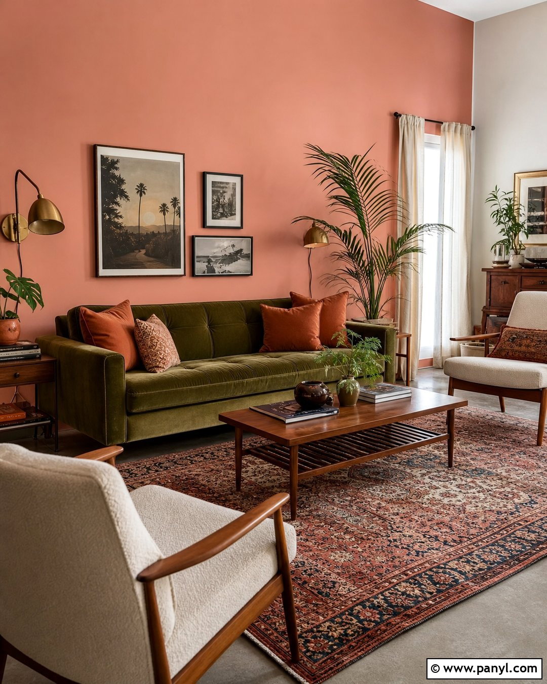 Salmon And Olive Green Living Room - 30 Salmon Wall Color Ideas